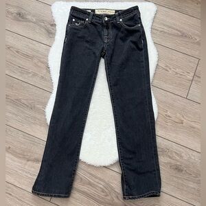 JACOB COHEN Black Rinse Straight Leg Jeans Size 29